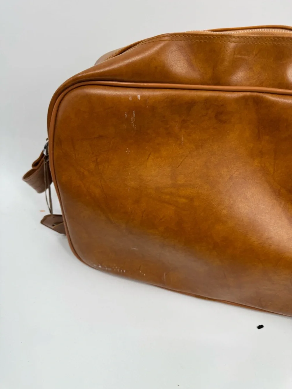 Vintage Style Brown Leather Crossbody Bag work bag Mens Neutral